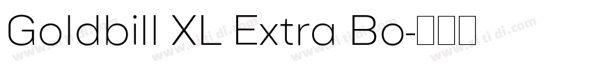 Goldbill XL Extra Bo字体转换